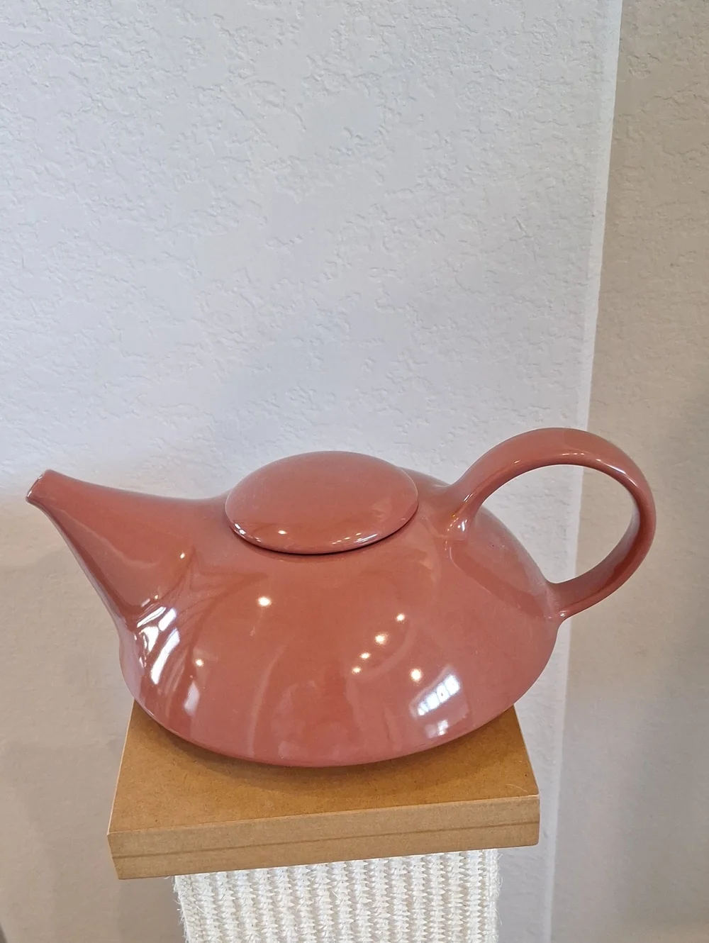 Vintage Post Modern Claudia Shuride Teapot Burnt Orange / Red